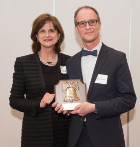 2016 Liberty Bell Award presented to Justin Hayford and Justice Connors. Photo credit: Bill Richert Photography