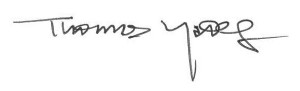 Tom Yates signature