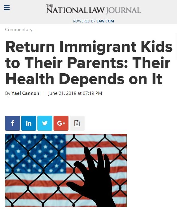 National Law Journal article Immigrant kids